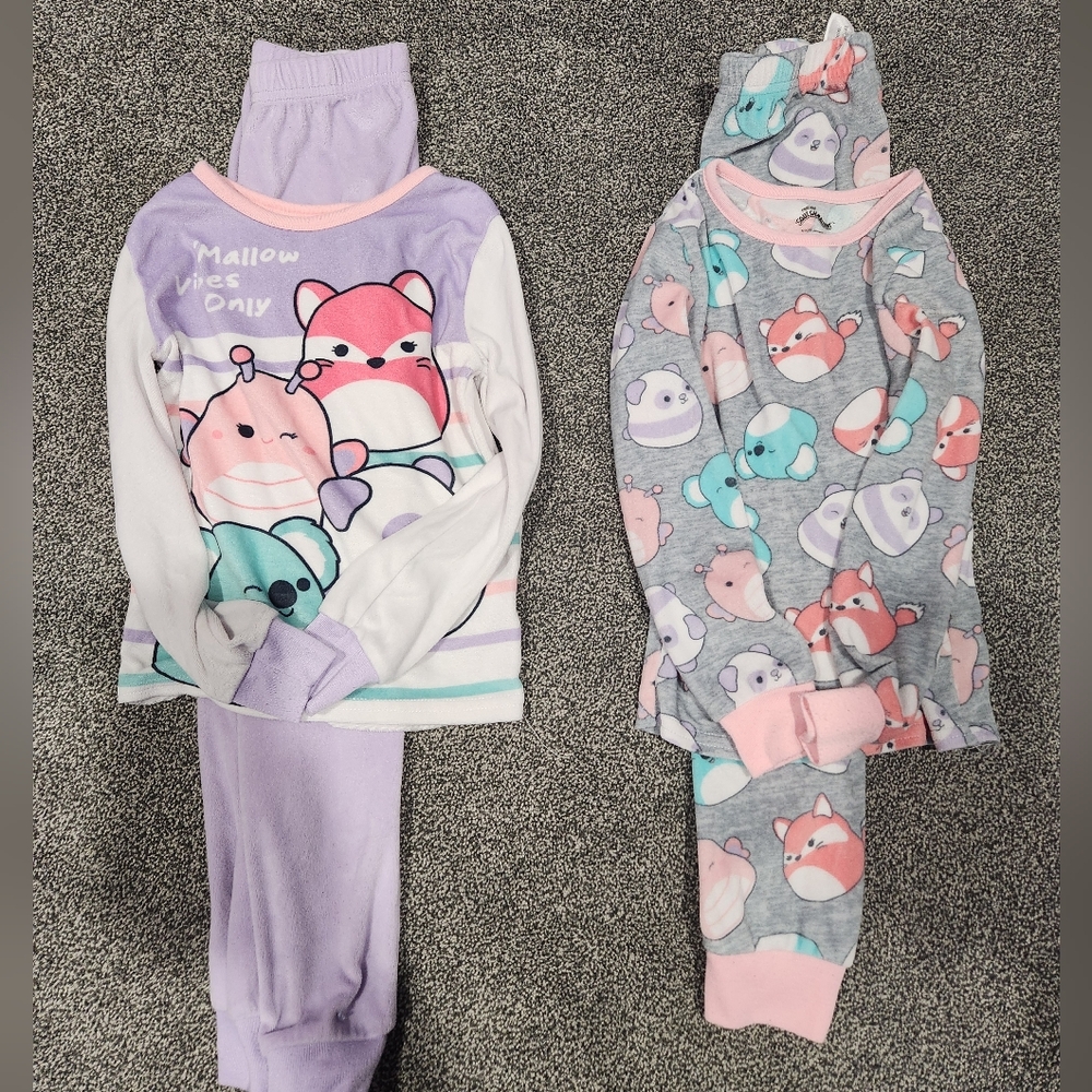 Squishmallows Cozy Pajama Sets. Size 6.